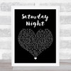 Misfits Saturday Night Black Heart Song Lyric Wall Art Print