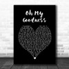 Olly Murs Oh My Goodness Black Heart Song Lyric Wall Art Print