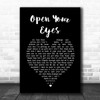 Snow Patrol Open Your Eyes Black Heart Song Lyric Wall Art Print