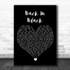 AC DC Back In Black Black Heart Song Lyric Wall Art Print