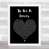 Billy Idol To Be A Lover Black Heart Song Lyric Wall Art Print