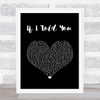 Darius Rucker If I Told You Black Heart Song Lyric Wall Art Print