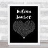 Elton John Indian Sunset Black Heart Song Lyric Wall Art Print