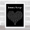 Seals & Crofts Summer Breeze Black Heart Song Lyric Wall Art Print