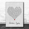 Coldplay Green Eyes Grey Heart Song Lyric Music Wall Art Print