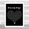 Led Zeppelin Dancing Days Black Heart Song Lyric Wall Art Print