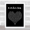 Twenty One Pilots Kitchen Sink Black Heart Song Lyric Wall Art Print