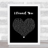 Andy Grammer I Found You Black Heart Song Lyric Wall Art Print