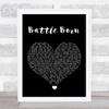 Five Finger Death Punch Battle Born Black Heart Song Lyric Wall Art Print