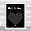 George Michael This Is How Black Heart Song Lyric Wall Art Print