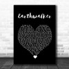 In Hearts Wake Earthwalker Black Heart Song Lyric Wall Art Print