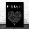 Lemar Feels Right Black Heart Song Lyric Wall Art Print