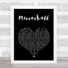 Elbow Mirrorball Black Heart Song Lyric Wall Art Print