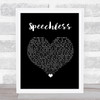 Naomi Scott Speechless Black Heart Song Lyric Wall Art Print