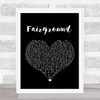 Simply Red Fairground Black Heart Song Lyric Wall Art Print