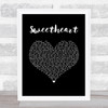 Thomas Rhett Sweetheart Black Heart Song Lyric Wall Art Print