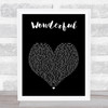 Aretha Franklin Wonderful Black Heart Song Lyric Wall Art Print