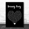 Frederic Weatherly Danny Boy Black Heart Song Lyric Wall Art Print