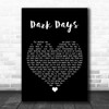 Gerry Cinnamon Dark Days Black Heart Song Lyric Wall Art Print