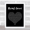 Jess Glynne Real Love Black Heart Song Lyric Wall Art Print