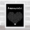 Kiki Dee Amoureuse Black Heart Song Lyric Wall Art Print