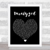 NF Paralyzed Black Heart Song Lyric Wall Art Print