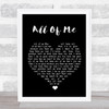 Willie Nelson All Of Me Black Heart Song Lyric Wall Art Print