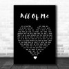 Willie Nelson All Of Me Black Heart Song Lyric Wall Art Print