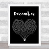 All About Eve December Black Heart Song Lyric Wall Art Print