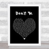 Brett Eldredge Don't Ya Black Heart Song Lyric Wall Art Print