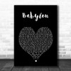 5 Seconds Of Summer Babylon Black Heart Song Lyric Wall Art Print