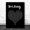 Jim Brickman Destiny Black Heart Song Lyric Wall Art Print