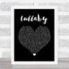 Nickelback Lullaby Black Heart Song Lyric Wall Art Print