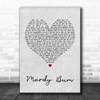 Arctic Monkeys Mardy Bum Grey Heart Song Lyric Music Wall Art Print