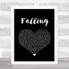 Trevor Daniel Falling Black Heart Song Lyric Wall Art Print