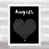 Avenged Sevenfold Angels Black Heart Song Lyric Wall Art Print
