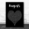 Avenged Sevenfold Angels Black Heart Song Lyric Wall Art Print