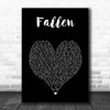 Upchurch Fallen Black Heart Song Lyric Wall Art Print