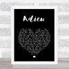 Enter Shikari Adieu Black Heart Song Lyric Wall Art Print