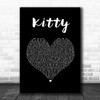 Joe Weller Kitty Black Heart Song Lyric Wall Art Print