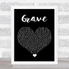 Thomas Rhett Grave Black Heart Song Lyric Wall Art Print