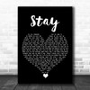 Barry Manilow Stay Black Heart Song Lyric Wall Art Print