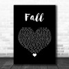 Kolby Cooper Fall Black Heart Song Lyric Wall Art Print