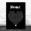 Lady Antebellum Home Black Heart Song Lyric Wall Art Print