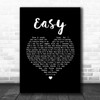 Lionel Richie Easy Black Heart Song Lyric Wall Art Print