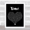 Pink Floyd Time Black Heart Song Lyric Wall Art Print