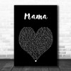 Spice Girls Mama Black Heart Song Lyric Wall Art Print