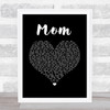 Garth Brooks Mom Black Heart Song Lyric Wall Art Print