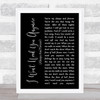 Randy Travis I Won't Need You Anymore (Always And Forever) Black Script Song Lyric Wall Art Print