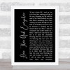 The Beatles Here, There And Everywhere Black Script Song Lyric Wall Art Print